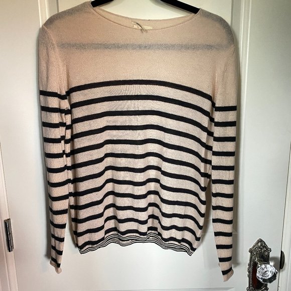 Bellerose Sweaters - Bellerose Pink Black Striped Knit Sweater US 2-4
